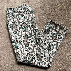 Chico's So Slimming Girlfriend Slim Leg Ankle Pant Jeans Paisley Size 2.5P